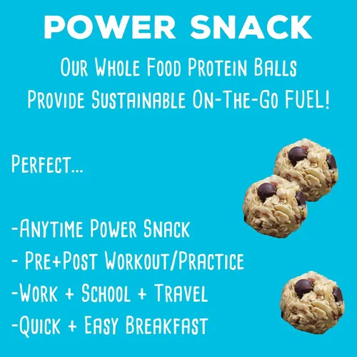 Vista 4 de simplyFUEL - Bolas de proteína de alimentos integrales con probióticos, bocadillos de chocolate y almendras y coco, 0.28 oz de proteína, bolas