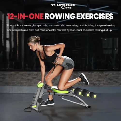 Vista 3 de WONDER CORE 2 Total Gym Machine, Ab Workout Equipment, Adjustable Ab Machine for Stomach Workout, Sit Up Exercise Equipment for Home Workouts