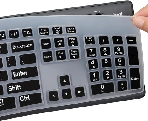 Vista 4 de Funda de teclado de letra grande para teclado inalámbrico K270, cubierta de teclado inalámbrico Logitech MK295 MK275 MK270, protector de piel