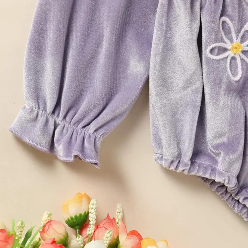 Vista 34 de GRNSHTS Ropa de primer cumpleaños para niña de terciopelo de un año de edad, mameluco de manga larga + diadema, 2 piezas de trajes de pastel