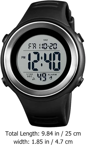 Vista 3 de Hemobllo Reloj electrónico luminoso simple del estudiante del reloj digital del reloj del deporte impermeable