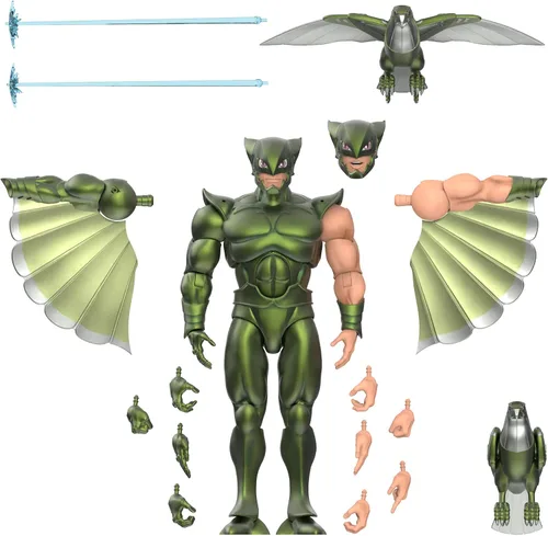 Vista 12 de Super7 ¡ULTIMATES! SilverHawks Buzz-Saw - Figura de acción SilverHawks de 8 pulgadas con accesorios, coleccionables clásicos de dibujos animados