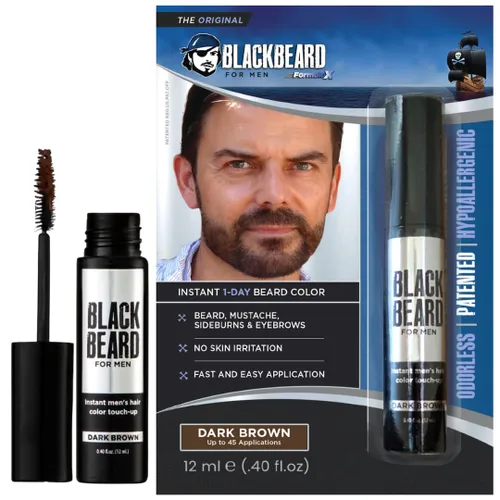 Vista 15 de Barbanegra para hombre, color de barba instantánea, negro, 1 paquete 1-Day Temporary Facial Hair Tint, Beard, Mustache, Eyebrow, Sideburns
