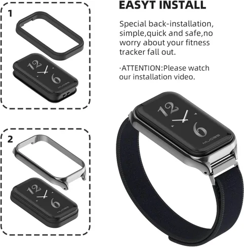 Vista 3 de Correa de repuesto de nailon para reloj, accesorios de pulsera inteligente para Amazfit 7 Fit Band