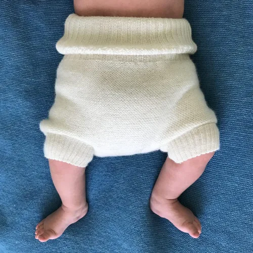 Vista 4 de Ecoable Funda para pañales de lana merina orgánica, cubierta de pañal de punto durante la noche para pañales de tela ajustada y zapatos planos