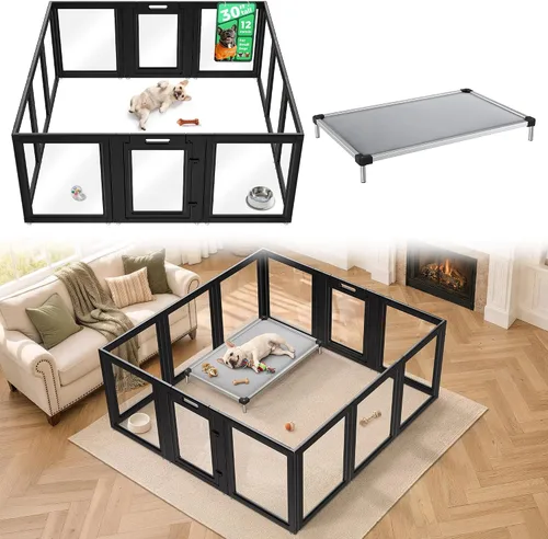 Vista 17 de FXW AuraSpace - Corralito acrílico transparente para interiores Negro