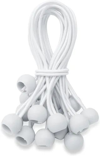 Vista 8 de Cuerdas elásticas de bolas de 6 pulgadas, correa elástica resistente a los rayos UV, cordón de amarre reutilizable con bolas, cables para interiores