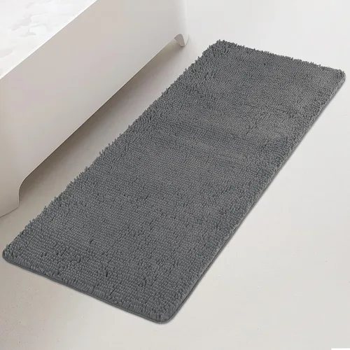 Vista 231 de Yeaban Alfombra de pasillo de baño de 24 x 72 pulgadas, antideslizante, alfombra de baño larga de felpilla gruesa, absorbente y lavable, alfombra