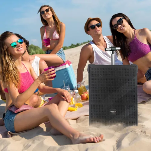 Vista 8 de PWMA899A - Sistema de altavoz Bluetooth inalámbrico portátil de 8 pulgadas, batería recargable incorporada, micrófono inalámbrico, USB/Micro SD/FM