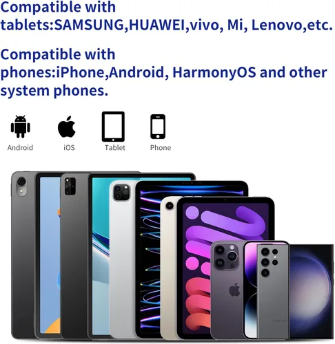 Vista 2 de Lápiz óptico para tabletas Android, teléfonos, lápiz capacitivo para Samsung iPhone, bolígrafos universales activos para iOS/Android, la mayoría