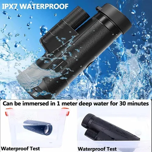 Vista 3 de Monocular Binoculars, monocular Telescope, Cell Phone monocular, Adult Zoom 12x50 HD with Cell Phone Holder Tripod for Hiking Bird Watching