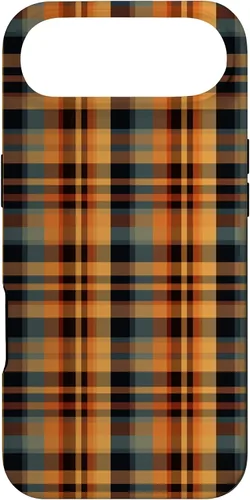 Vista 27 de Plaid Orange Brown Fall Harvest Muted Colors Print Pattern Case for iPhone 17