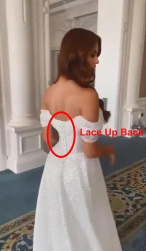 Vista 2 de Cadoly Vestidos de fiesta de sirena con lentejuelas para mujer, vestidos brillantes con hombros descubiertos y vestidos de noche para boda