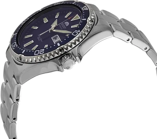 Vista 4 de ORIENT Reloj analógico automático para hombre con correa de acero inoxidable RA-AA0002L19B, azul, pulsera, Azul, Pulsera