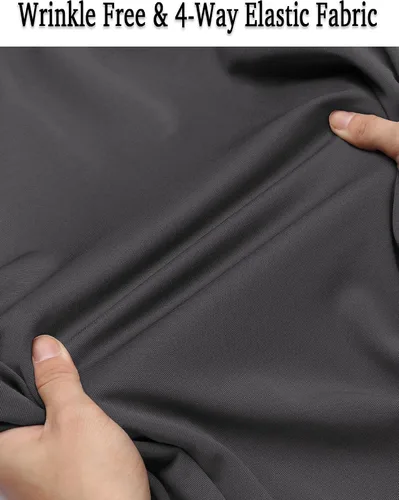 Vista 5 de COOFANDY Camisas de vestir casuales con botones y manga larga para hombre
