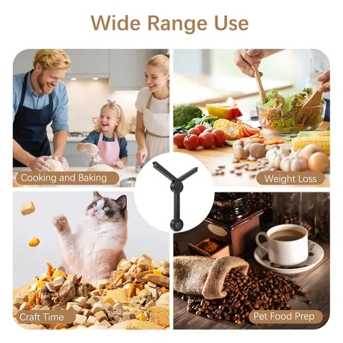 Vista 7 de Báscula plegable de alimentos, báscula digital de cocina, báscula portátil de alimentos para alimentos, mini báscula de bolsillo plegable de gramos