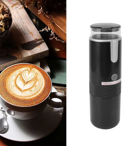 Vista 5 de Cafetera portátil compatible con cápsulas K Cup, café molido, cafetera de mano operada manualmente para acampar y senderismo