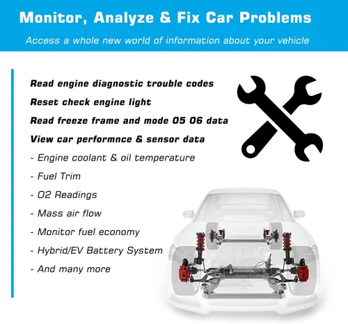 Vista 5 de Veepeak Mini WiFi OBD II escáner adaptador coche comprobar motor luz diagnóstico lector código herramienta de escaneo para iOS y Android negro