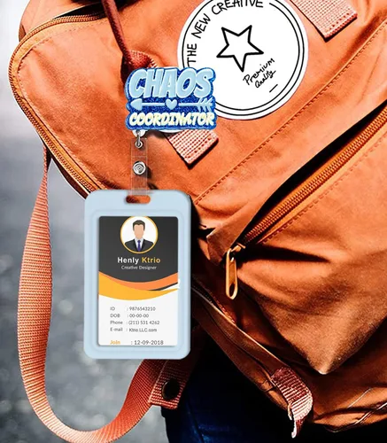 Vista 6 de Tian Zhun Carrete retráctil para coordinador del caos, con clip de identificación, aprecio para enfermera, enfermera, profesor, oficina, mujeres