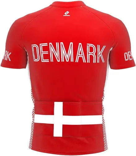Vista 3 de Denmark - Maillot de ciclismo de manga corta con cremallera completa para hombre