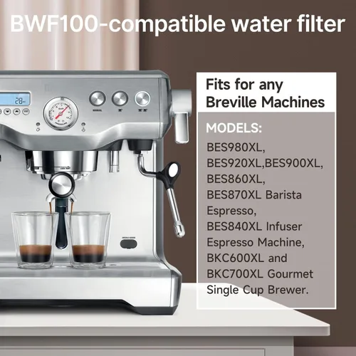 Vista 2 de ICEPURE Filtro de agua de repuesto para máquina de café Breville BWF100 BWF100NA BES980XL BES920XL BES900XL BES860XL BES870XL Barista Espresso