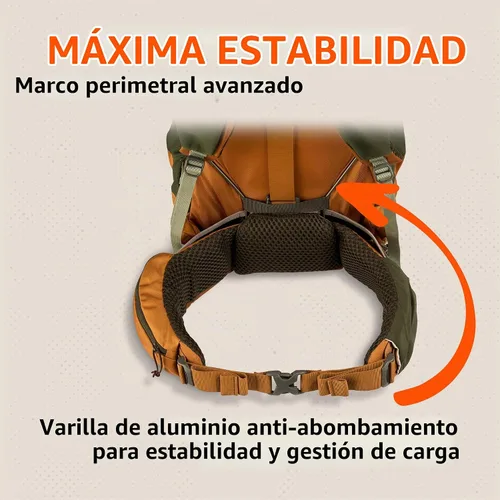Vista 11 de Kelty Glendale - Mochila de marco interno de 65 L a 105 L, paquete de senderismo para varios días, suspensión ajustable, ajuste personalizado
