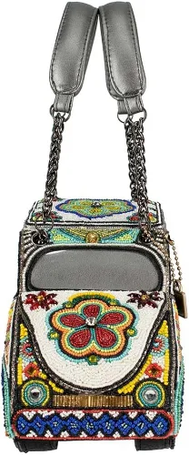 Vista 2 de Mary Frances Drive Me Crazy - Bolsa con asa superior con cuentas Multi