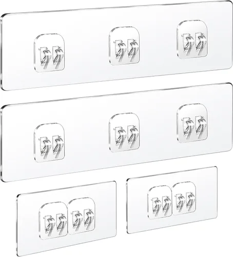 Vista 10 de COOLMI Shower Caddy Adhesive Replacement, 3 Pack Triple Hook Refill