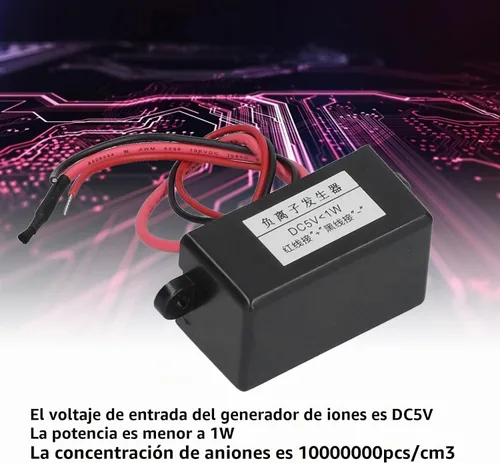 Vista 5 de GLOGLOW Ionizer Generator Module, Air Purifier Ion Generator Mini Negative Ion Generator Air Purifier Ionizer Module for Water Dispenser DC5V