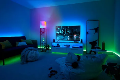 Vista 5 de Bombillas inteligentes GE Cync con efectos dinámicos LED A19, luces inteligentes Bluetooth y WiFi con cambio de color y sincronización de música