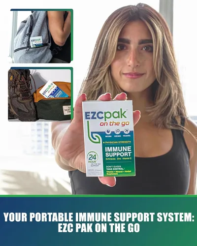 Vista 7 de EZC Pak Refuerzo del sistema inmunológico On The Go con equinácea, vitamina C, zinc, suplemento de apoyo inmunológico, vitaminas inmunitarias
