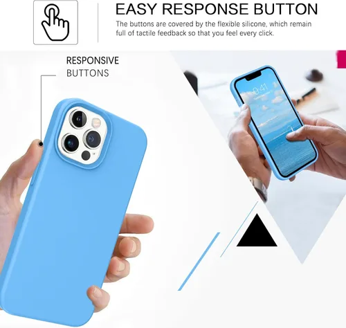 Vista 6 de BENTOBEN Funda para iPhone 13 Pro, silicona suave, goma de gel, forro de microfibra, parte trasera dura, a prueba de golpes, funda protectora