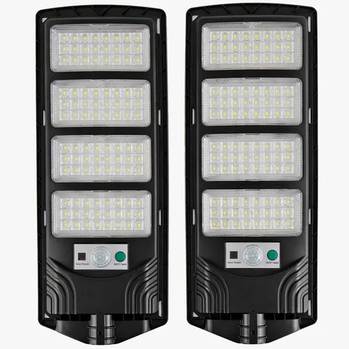 Vista 7 de Luces Solares Impermeables para Exteriores para Patio y Jardín, Iluminación de Seguridad con Sensor de Movimiento de Anochecer a Amanecer, Lámparas