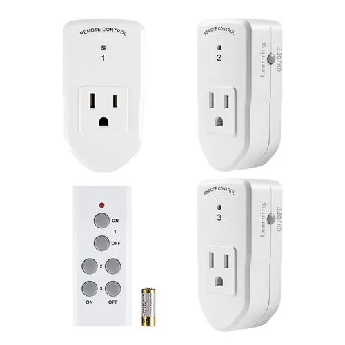 Vista 9 de BN-LINK Interruptor eléctrico de tomacorriente inalámbrico de control remoto para luces, ventiladores, luces navideñas, pequeños electrodomésticos