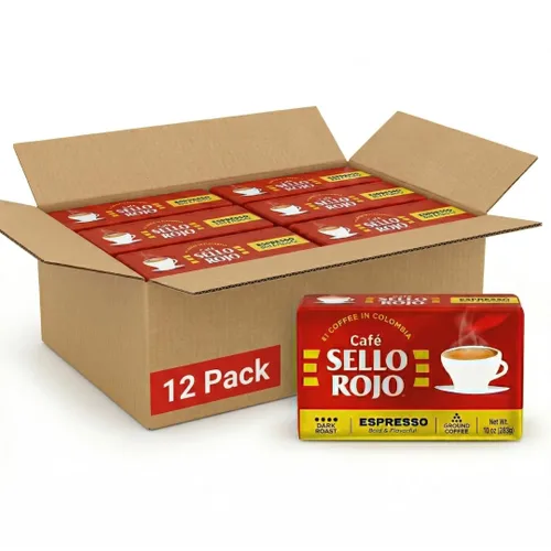 Vista 8 de Café Sello Rojo Espresso, 100% café tostado y molido Café molido colombiano audaz y sabroso