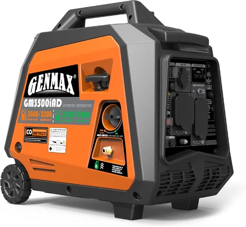 Vista 12 de GENMAX Generador portátil, motor portátil de combustible dual súper silencioso de 9000 W con capacidad paralela, arranque remoto/eléctrico, ideal