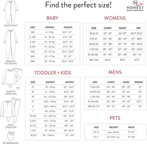 Vista 6 de HonestBaby - Pijama familiar navideña de algodón orgánico