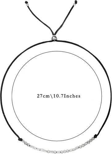 Vista 5 de Pulseras de código morse para mujer, pulsera inspiradora regalos para amigos, pulseras de plata, regalos únicos motivacionales, pulseras de código