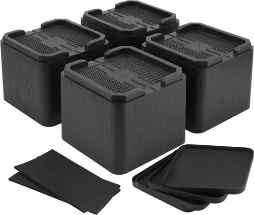 Vista 11 de BTSD-home Elevadores de cama de 2 pulgadas resistentes para muebles, sillas y patas de mesa, ideales para patas delgadas, añadir 2 pulgadas de 4