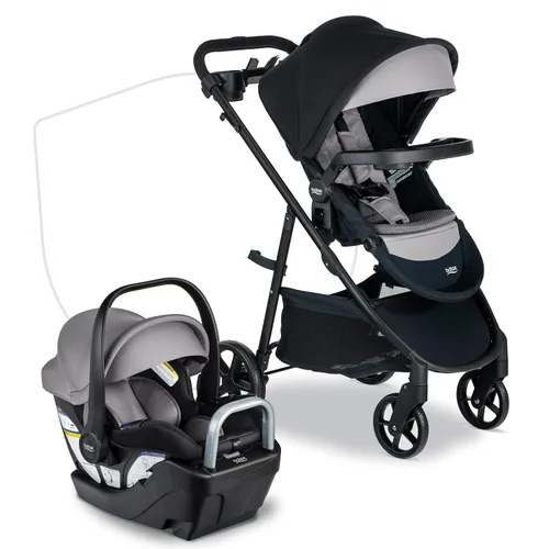 Vista 13 de Britax Brook+ cochecito de bebé modular, ultra ligero para bebés y niños pequeños con inserto SafeWash y 4 formas de pasear, ónix gris Ónix grafito