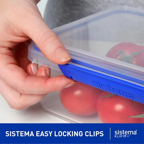 Vista 2 de Pack de 2 loncheras Sistema Klip It para almacenar alimentos, con 33.8 onzas de capacidad, Transparente