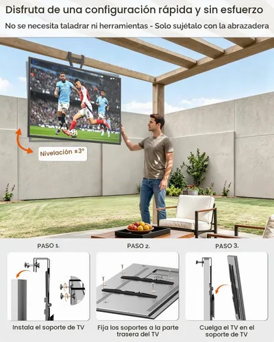 Vista 3 de Soporte para TV de 42 a 70 pulgadas, soporte de TV de altura ajustable