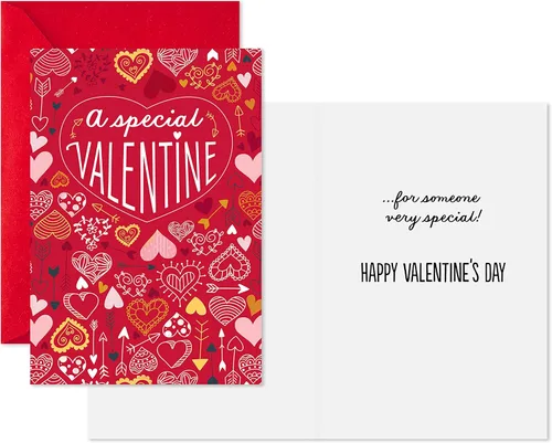 Vista 5 de Hallmark Tarjetas de San Valentín para la escuela de los niños, sé feliz (8 aulas de San Valentín con sobres)