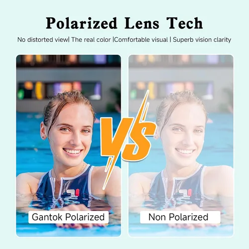 Vista 2 de Gafas de natación polarizadas para adultos, hombres, mujeres, jóvenes, antivaho anti rayos UV, sin fugas, alta definición, amplia visión