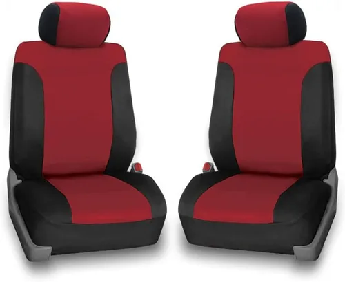Vista 8 de CarsCover Fundas de neopreno para asientos delanteros de camioneta pick-up, ajuste personalizado, para Ford F150 2004-2008, lados rojo rosa y negro