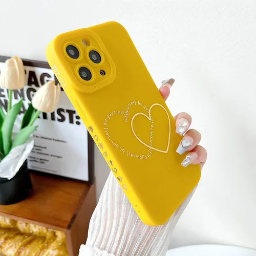 Vista 2 de ankofave Funda para iPhone 11 Pro Max para mujeres y niñas, bonita funda chapada en oro con doble corazón, suave, a prueba de golpes, funda Rosado