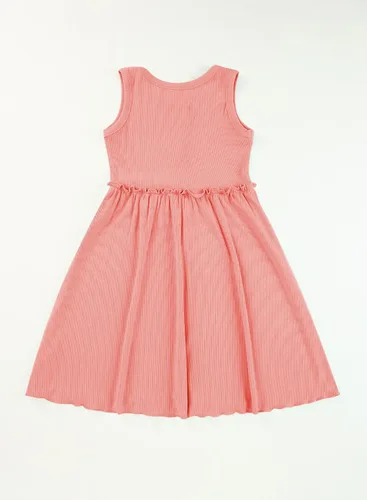 Vista 4 de blibean Vestido de verano sin mangas para niñas, trajes cómodos talla 4-13 años