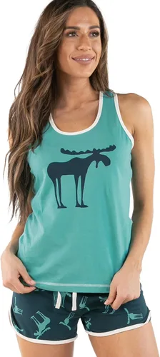 Vista 11 de Lazy One - Pijamas a juego para mujer, lindo conjunto de shorts y camiseta sin mangas, pijamas de verano Oso en Am