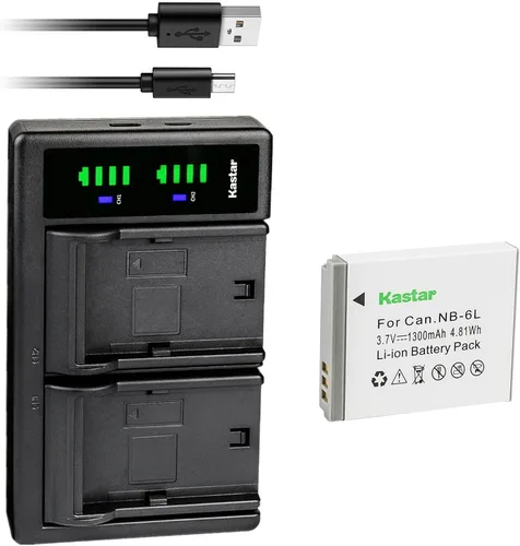 Vista 8 de Kastar Reemplazo del cargador de batería USB NB-6L LTD2 para Canon NB-6L NB6L, NB-6LH NB6LH, Canon CB-2LY Charge, Canon Digital IXUS 200 IS, cámara