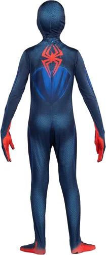 Vista 4 de Marvel - Traje clásico de Spider-Man Miles Morales Zentai para niños, disfraz de Spiderman para Halloween, talla XS